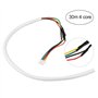 Câble en cuivre souple blanc, 4 noyaux 30m 0,5 mm² Câble en cuivre flexible blanc rond pour système de visiophone