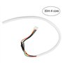 Câble en cuivre souple blanc, 4 noyaux 30m 0,5 mm² Câble en cuivre flexible blanc rond pour système de visiophone