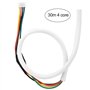 Câble en cuivre souple blanc, 4 noyaux 30m 0,5 mm² Câble en cuivre flexible blanc rond pour système de visiophone