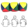 Pywee Ensemble de 3 balles de Jonglerie, balles de Remplissage, Jonglerie en Cuir Artificiel résistant et imperméable pour Enfan