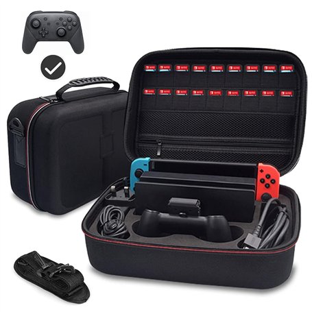 Étui pour Nintendo Switch - LYCEBELL Housse Sacoche de Transport à Coque Rigide Anti Choc pour Console Switch