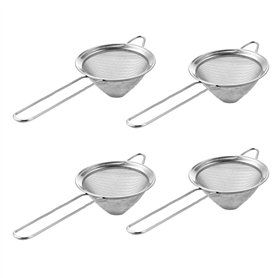 HEMOTON Lot de 4 passoires à Cocktail en Acier Inoxydable à Mailles Fines (8