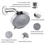Kaxich Pomme de Douche Fixe Haute Pression, Pommeau Douche Pluie à Économie d'eau Ajustable 5 Réglages pour Salle de Bain SPA Dé