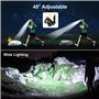 Gritin Lampe Frontale, [Lot de 2] Torche Frontale LED Puissante, 3 Modes d'éclairage, Réglable et Léger, IPX5 Étanche pour Cours