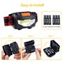 Gritin Lampe Frontale, [Lot de 2] Torche Frontale LED Puissante, 3 Modes d'éclairage, Réglable et Léger, IPX5 Étanche pour Cours