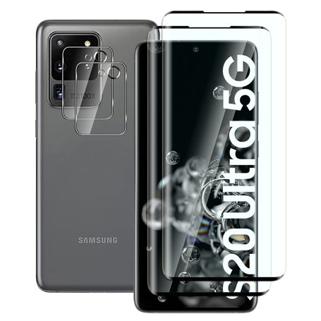 FWang Verre trempé compatible avec Samsung Galaxy S20 Ultra 5G