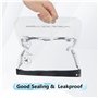 SLIJAR Lot de 4 Trousses de Toilette Transparente pour Voyage,approuvées par la TSA 20 x 20 cm kit voyage avion Pour Le Transpor