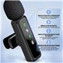 Dralud Micro Lavalier sans Fil pour iPhone Android: Mini Micro-Cravate avec Suppression Intelligente du Bruit, Portée 100pi pour