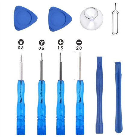 ABMRO Kit de réparation avec 10 outils d'ouverture P2 Pentalobe + Cross + fente + tournevis tri-point Y000 compatible avec iPhon