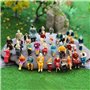 Bessy shop 100pcs Figurines des Personnes Peintes pour Modele Train Echelle Ho(1:100) Figurines peintes pour Modèle de Train