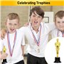 12 Pièces Trophée Statuette Trophée Football Trophee Personnalisable Trophées en Plastique Mini Champions Trophée pour Football 