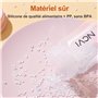 NCVI Biberons de conservation du lait maternel, biberons avec tétines et bouchons de voyage, anti-colique, sans BPA, 4,7oz/140ml