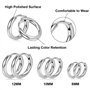 VZUHSW 3 Paires Boucles d'oreilles Créoles en Acier Inoxydable Boucles d'oreilles Cercles Cartilage Anneaux de Nez Lèvres pour F