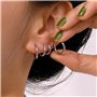 VZUHSW 3 Paires Boucles d'oreilles Créoles en Acier Inoxydable Boucles d'oreilles Cercles Cartilage Anneaux de Nez Lèvres pour F