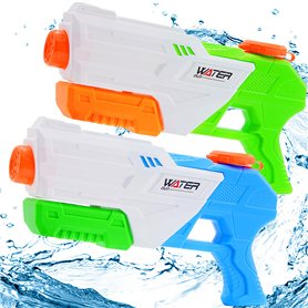 Paochocky Kit de Pistolet à Eau Jouets 1400ml portée de 10m pour fêtes Estivales en Plein air Piscine Jardin Plage D'été Cadeau