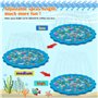 Paochocky 170cm Tapis Enfant de Jet d'eau, Tapis De Pulvérisation D'éclaboussure d'eau Splash Sprinkle Play Mat pour Activités d