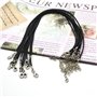 Cordon de Collier Wax Cordon de Collier en Cuir Artificiel Collier Mousqueton en Corde Tressée DIY Collier Pendentif Accessoires