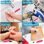zoerbufan 4 Pièces Brosse à Ongles Double Face, Brosse a Ongles Main, Brosse de Nettoyage Pour Nettoyer Les Cuticules, Les Ongle
