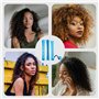 60 Pièces Permanente Cheveux Boucle Kit de Petite Taille, Bigoudis Cheveux Court de 0,35 Pouce,Kits de Perm à Bigoudi pour Femme