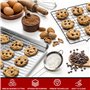 Plaque De Cuisson Avec Grille De Refroidissement, 2 Pièces Plaque Patisserie Avec Clip Alimentaire, Plaque De Four, Plateau Inox