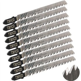 CESFONJER 10 pièces lames de scie sauteuse Lame pour la coupe optimisée du bois