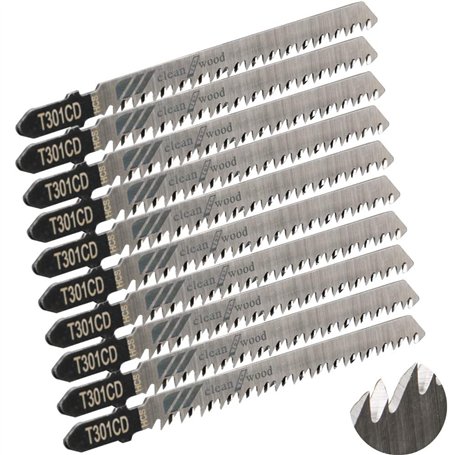 CESFONJER 10 pièces lames de scie sauteuse Lame pour la coupe optimisée du bois