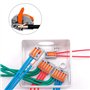 FULARR 50Pcs Premium PCT-212/213 / 215 Lever-Nut Assortiment Pack, Conducteur Compact Fils Connecteurs, Printemps Bornier Pousse