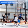 Lectorias Lot de 2 Filet Basket en Polyester, Filet de Basketball Amovible 12 Boucles, tricolores Rechange Filet Panier Basket-B