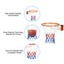 Lectorias Lot de 2 Filet Basket en Polyester, Filet de Basketball Amovible 12 Boucles, tricolores Rechange Filet Panier Basket-B