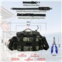 HWSWSH Sac de Pêche en Plein Air Pêche Tissu d'Oxford Extérieur Fishing Bag Multifonctionnel avec Sangles réglables, Grande capa