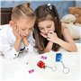 Steemjoey 8 Porte-clés Enfants, Porte Clef Enfant Mini Push Fidget, Porte-clés Snack Anti-stress pour Enfants Autistes, Jouet po