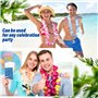 40 PCS Colliers de Fleurs Hawaïennes, Coloré Leis Hawaïens Décorations De Fête Collier Bracelet Coiffe pour Mariage de Plage Haw