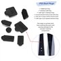 Ruimou 1 kit de protection contre la poussière pour PS5 (4 filtres ronds en maille anti-poussière, 7 bouchons anti-poussière, 1 