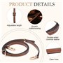 GlasFlength Bandoulière pour Sac Longchamp à Main, Sangle Sac Bandouliere Laniere Sac Bandouliere Remplacement avec Adaptateur S