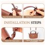GlasFlength Bandoulière pour Sac Longchamp à Main, Sangle Sac Bandouliere Laniere Sac Bandouliere Remplacement avec Adaptateur S