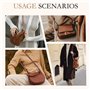 GlasFlength Bandoulière pour Sac Longchamp à Main, Sangle Sac Bandouliere Laniere Sac Bandouliere Remplacement avec Adaptateur S