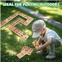 WOODENFUN Lot de 28 dominos Montessori - Pour enfants et adultes - En bois