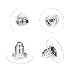50 pièces Fermoir Boucles d'oreilles silicone