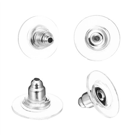 50 pièces Fermoir Boucles d'oreilles silicone
