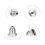 50 pièces Fermoir Boucles d'oreilles silicone