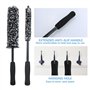 DNDGDLUA Lot De 2 Brosses à Jantes en Microfibre, Brosse Pliable pour Pneus De Voiture pour Un Nettoyage en Profondeur en Douceu