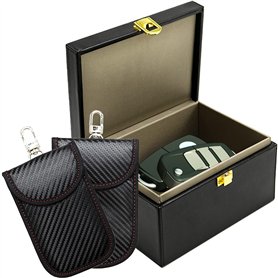 Boîte Anti RFID Clé Voiture Ensemble avec Etui RFID