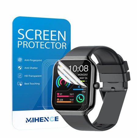 MIHENCE Lot de 6 films protecteurs d'écran pour montre connectée P98/P99 1