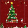 ZIQILIGHTING Kit de construction de calendrier de l'Avent en forme d'arbre de Noël, ensemble de jeu avec compte à rebours de 24 