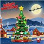 ZIQILIGHTING Kit de construction de calendrier de l'Avent en forme d'arbre de Noël, ensemble de jeu avec compte à rebours de 24 