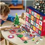 ZIQILIGHTING Kit de construction de calendrier de l'Avent en forme d'arbre de Noël, ensemble de jeu avec compte à rebours de 24 