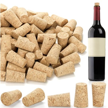 50 Bouchons de Liège Naturel Coniques pour Carafe - Liège Pressé 2