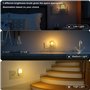 Chenilles Veilleuse LED, Veilleuse Prise Electrique avec Capteur de Lumière, Veilleuse Enfant Plug and Play Lampe Nuit pour Cham