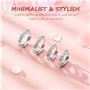Yorgewd 5 Paires Boucles en Argent Sterling 925 Ensemble pour Femme 8.5mm/10.5mm, 925 Zircon Cubique Clous D'oreilles Hypoallerg