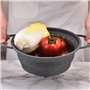 VIVIIHOO Passoire à pâtes Pliable de Peu encombrant, Facile à Nettoyer et Lavable au Lave-Vaisselle - Passoire en Silicone 21.5c